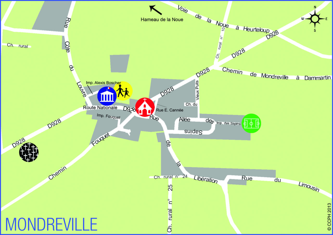 Localisation et plan - Mondreville