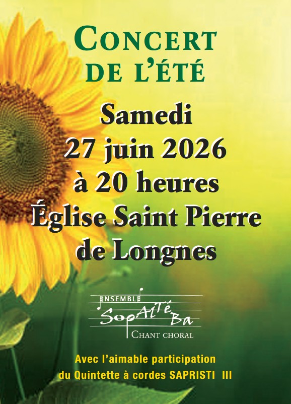 Concert à Longnes : Chorale Sopaltéba le samedi 27 juin 2026 à 20h